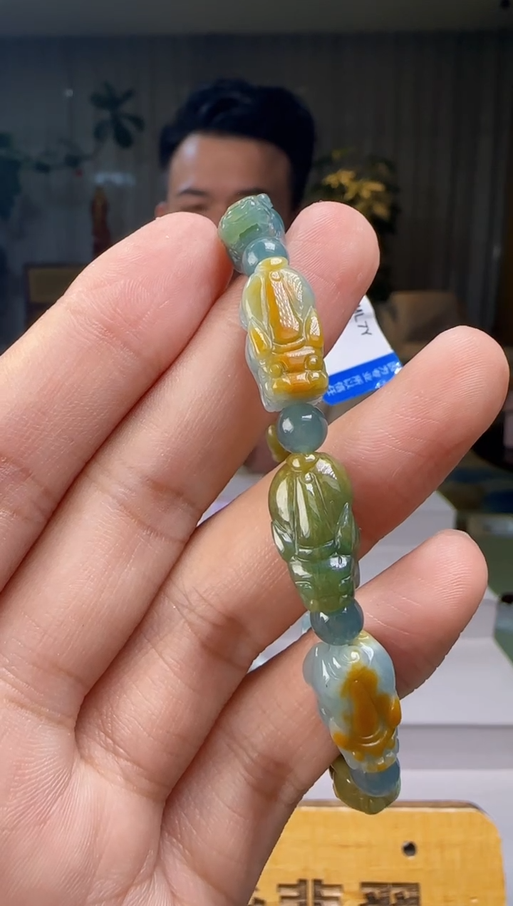 未镶嵌手串翡翠多样性发其一AR@@960Q3J07642