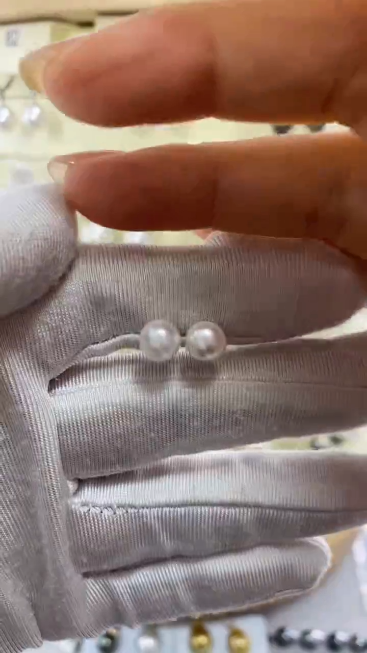 【闪购商品】海水珍珠耳饰银S925镶嵌AK