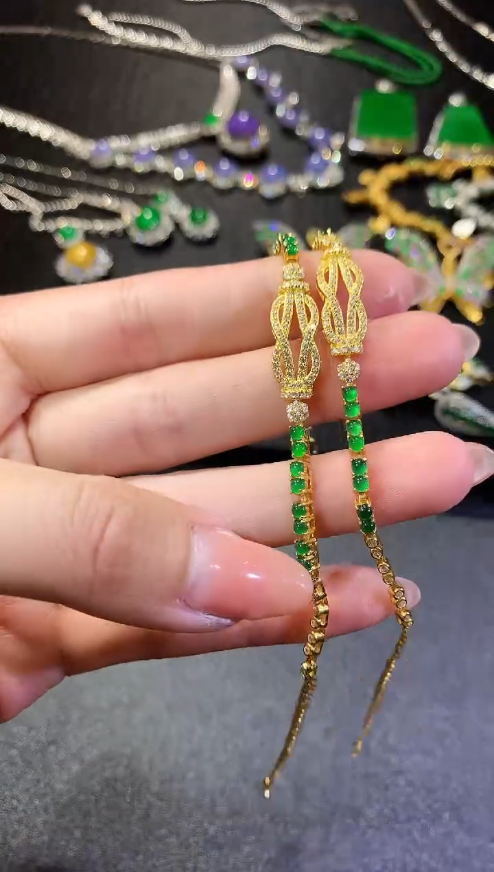 【闪购商品】翡翠手链银S925镶嵌141手链（多样性发货一件