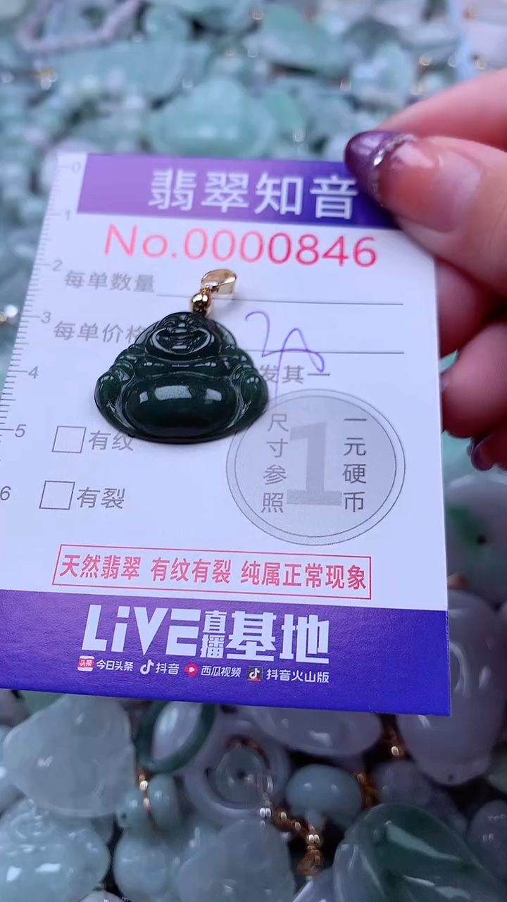 翡翠未镶嵌吊坠(不含链)846