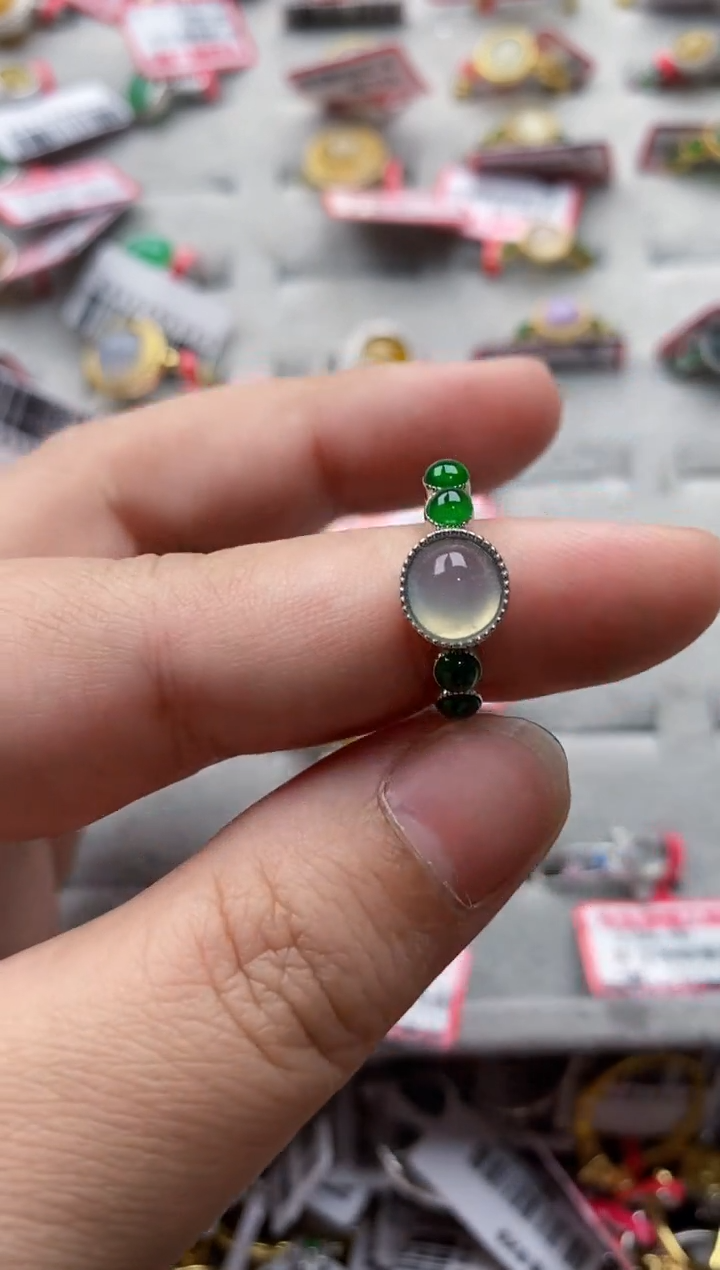 【闪购商品】翡翠戒指银S925镶嵌4444444---3