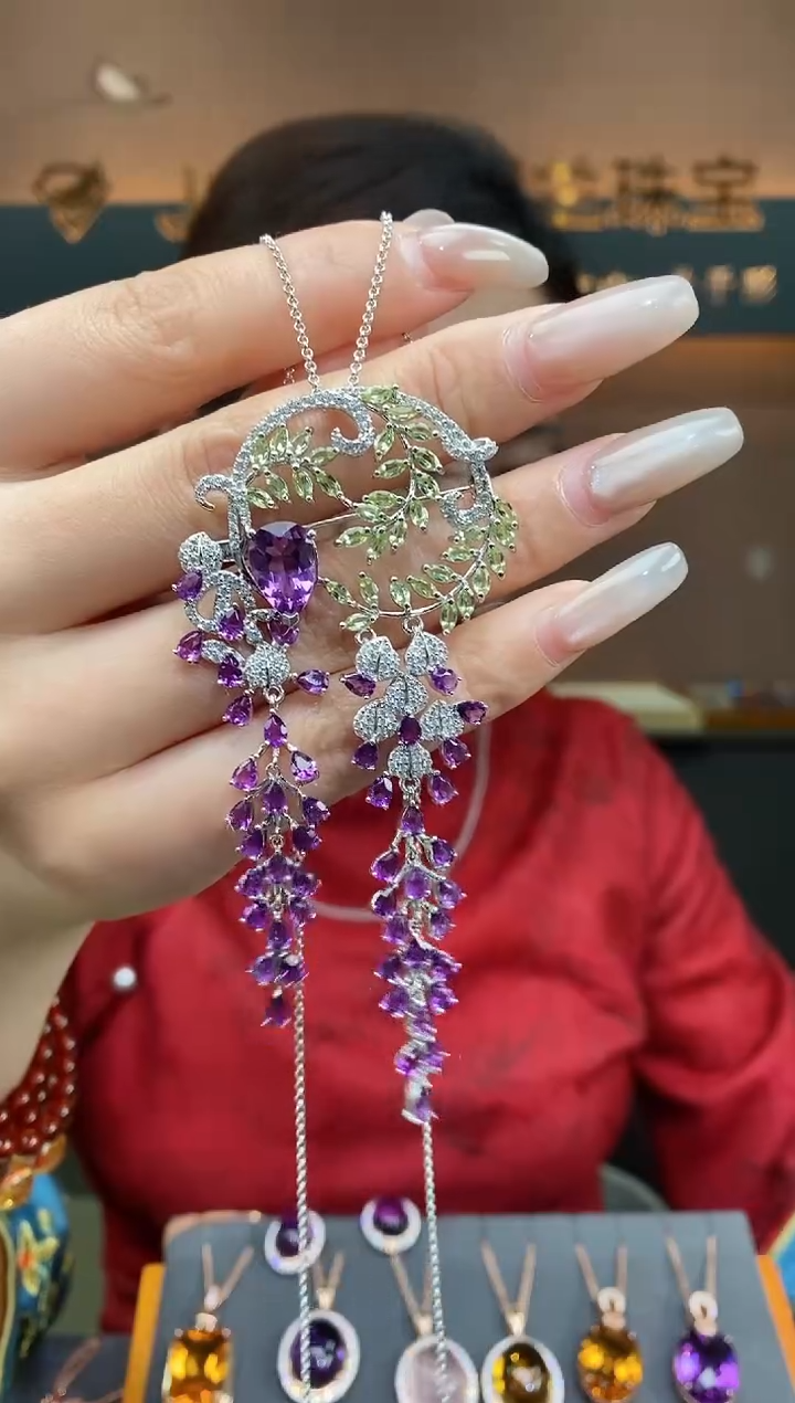 【闪购商品】水晶胸针银S925镶嵌水晶胸针