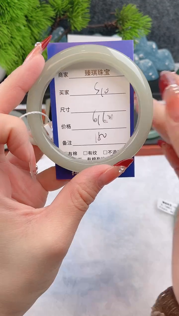 【闪购商品】石英质玉手镯未镶嵌s10东陵玉微色差