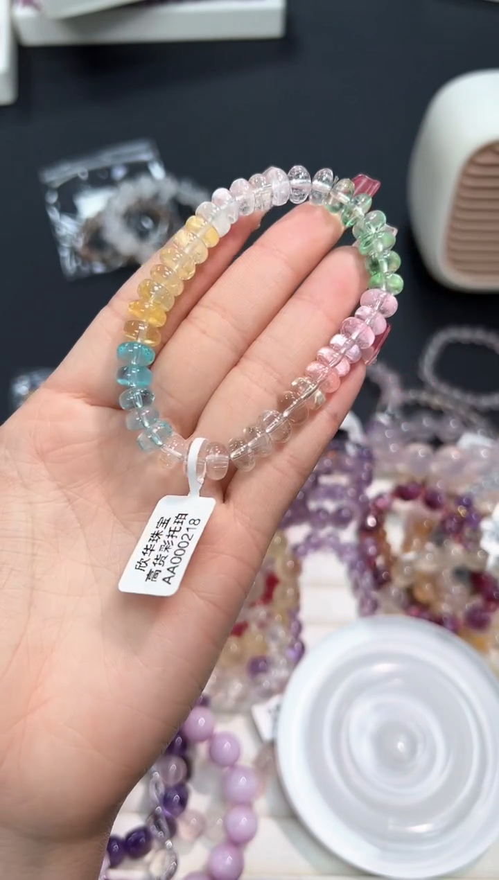 【闪购商品】水晶手串未镶嵌68L多样性发其一/1条默认微瑕