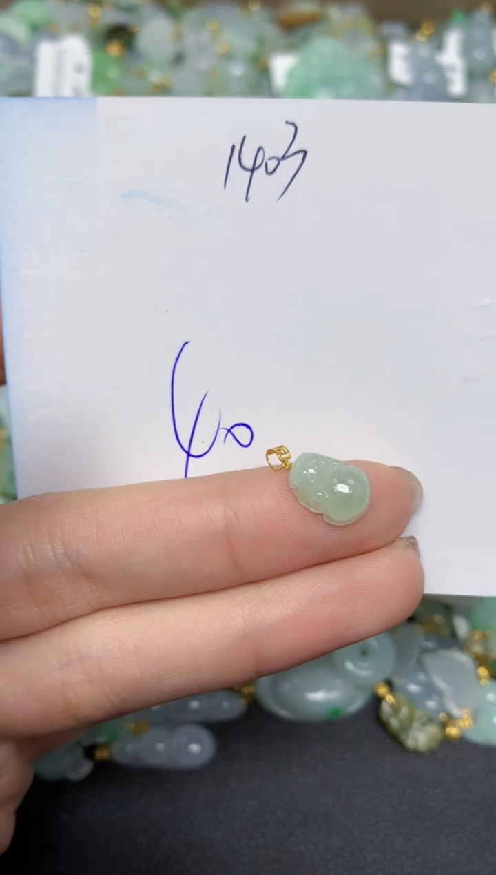 【闪购商品】翡翠颈饰18K金镶嵌天然翡翠A货