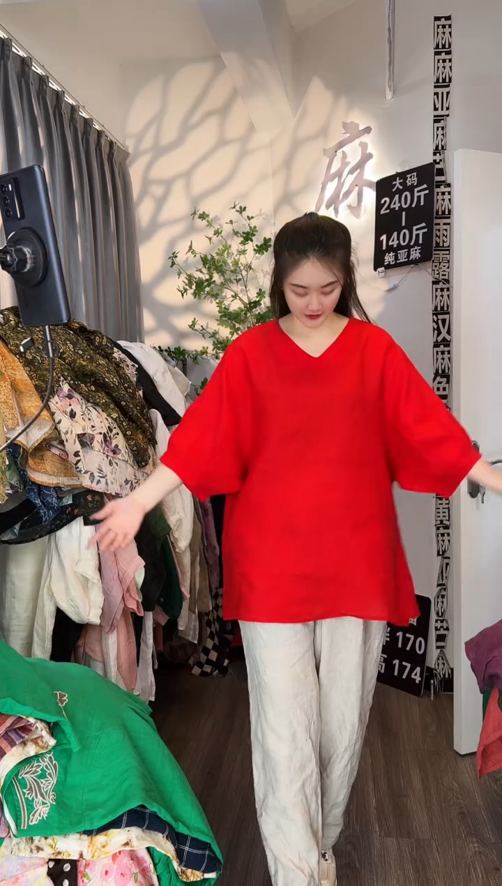 亚麻汉麻苎麻大码女装。