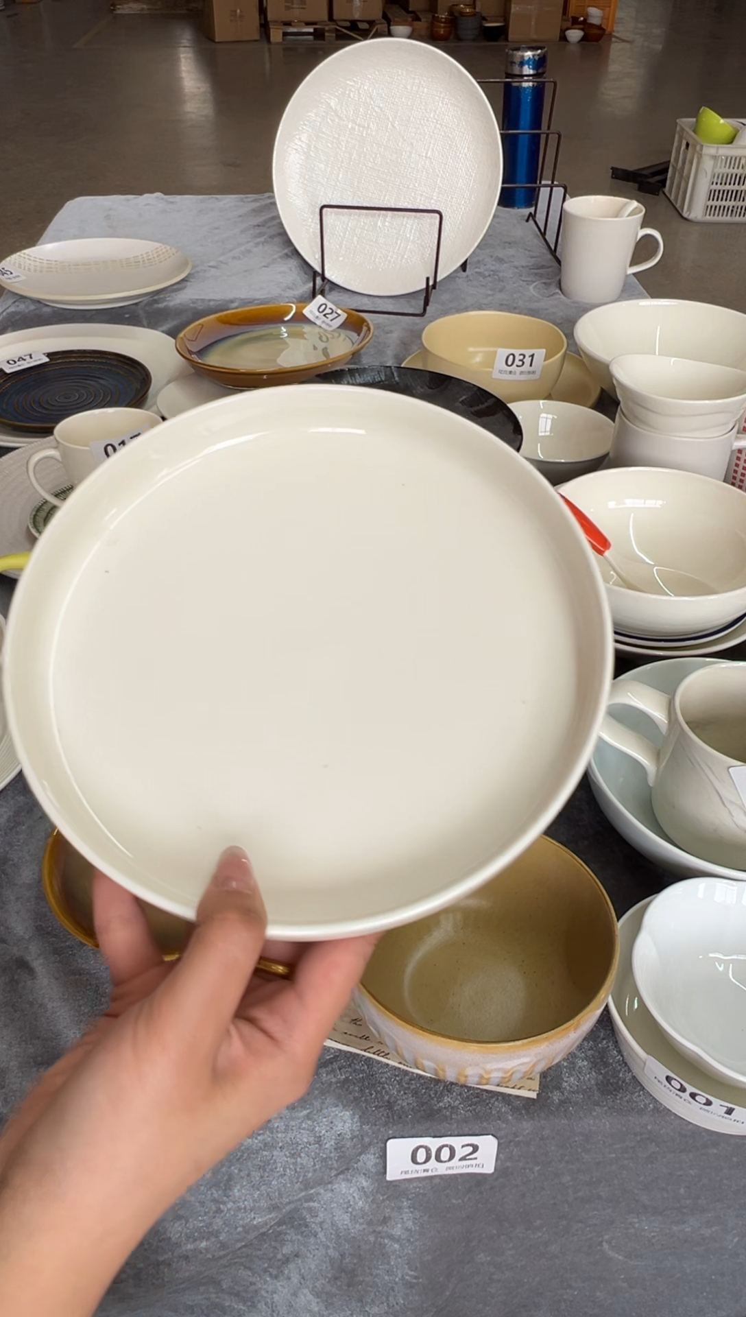 新骨瓷012瑕疵暖白8.25寸钵型高边盘