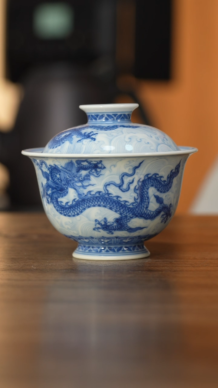 【闪购商品】望月怀古 五龙盖碗