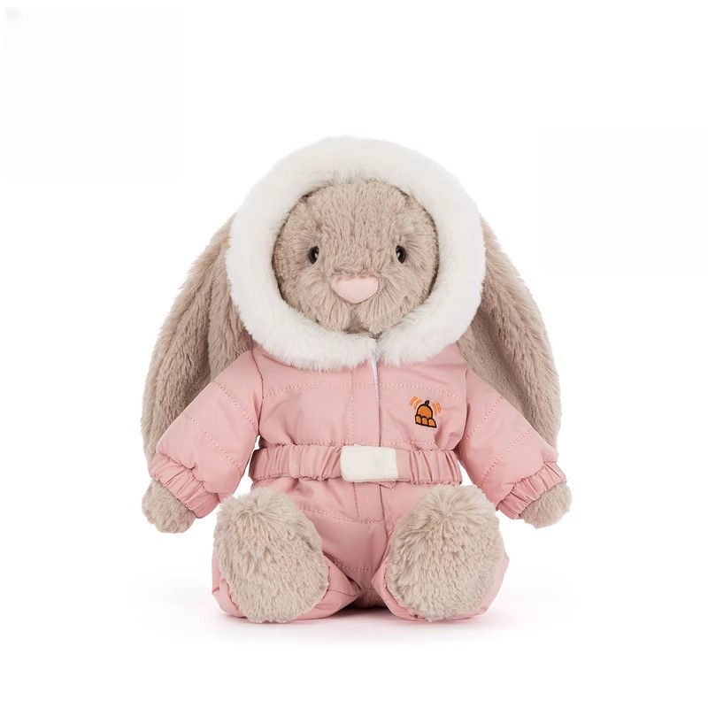 英国正版害羞邦尼兔滑雪装毛绒玩具陪伴安抚兔子玩偶圣诞礼物