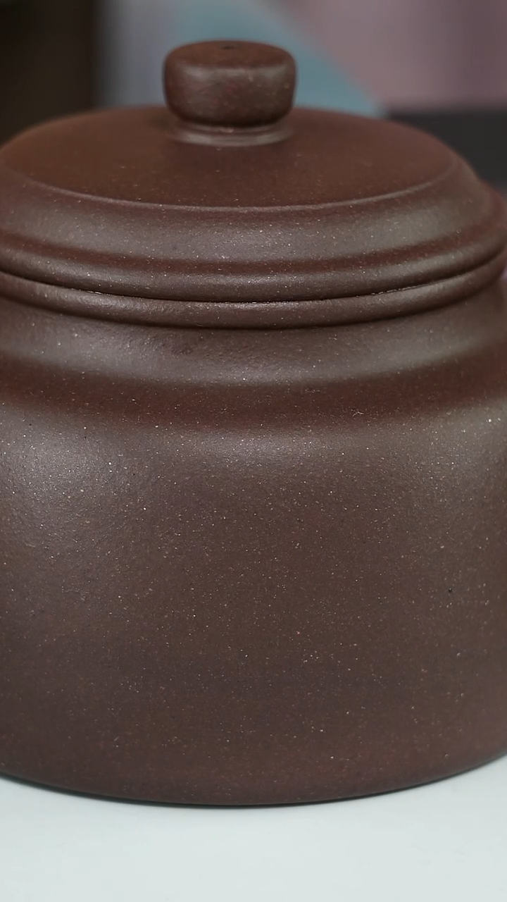 茶壶紫砂6**顺底槽青200毫升微瑕