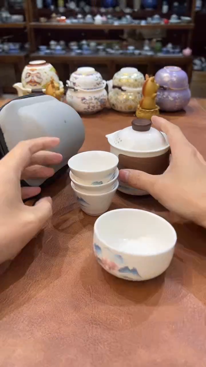 真的很便宜会开片的旅行茶具