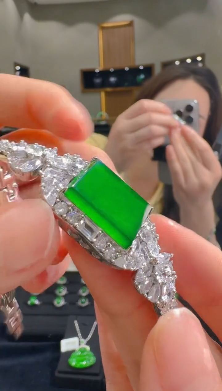 【闪购商品】翡翠手链银S925镶嵌天然翡翠A货多样性发一件