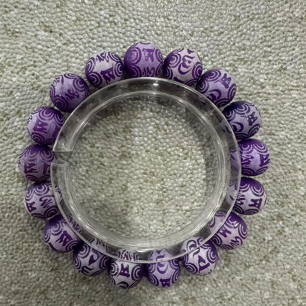 P167 紫菩提1.2cm回纹手串