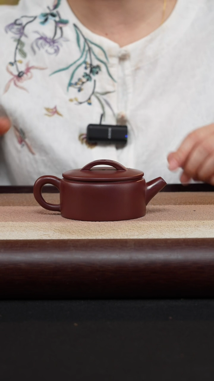 【闪购商品】紫砂茶壶平底汉瓦-龙血砂光MH-0989