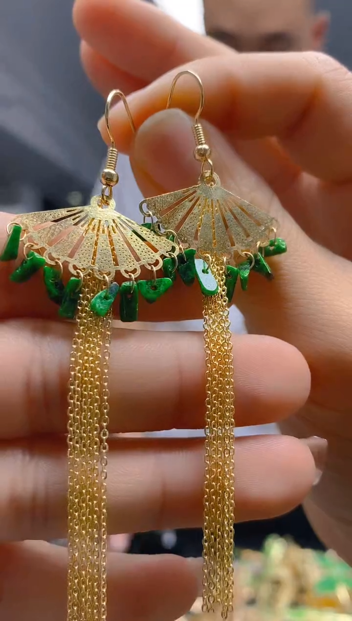 【闪购商品】翡翠耳饰合金266翡翠耳钩