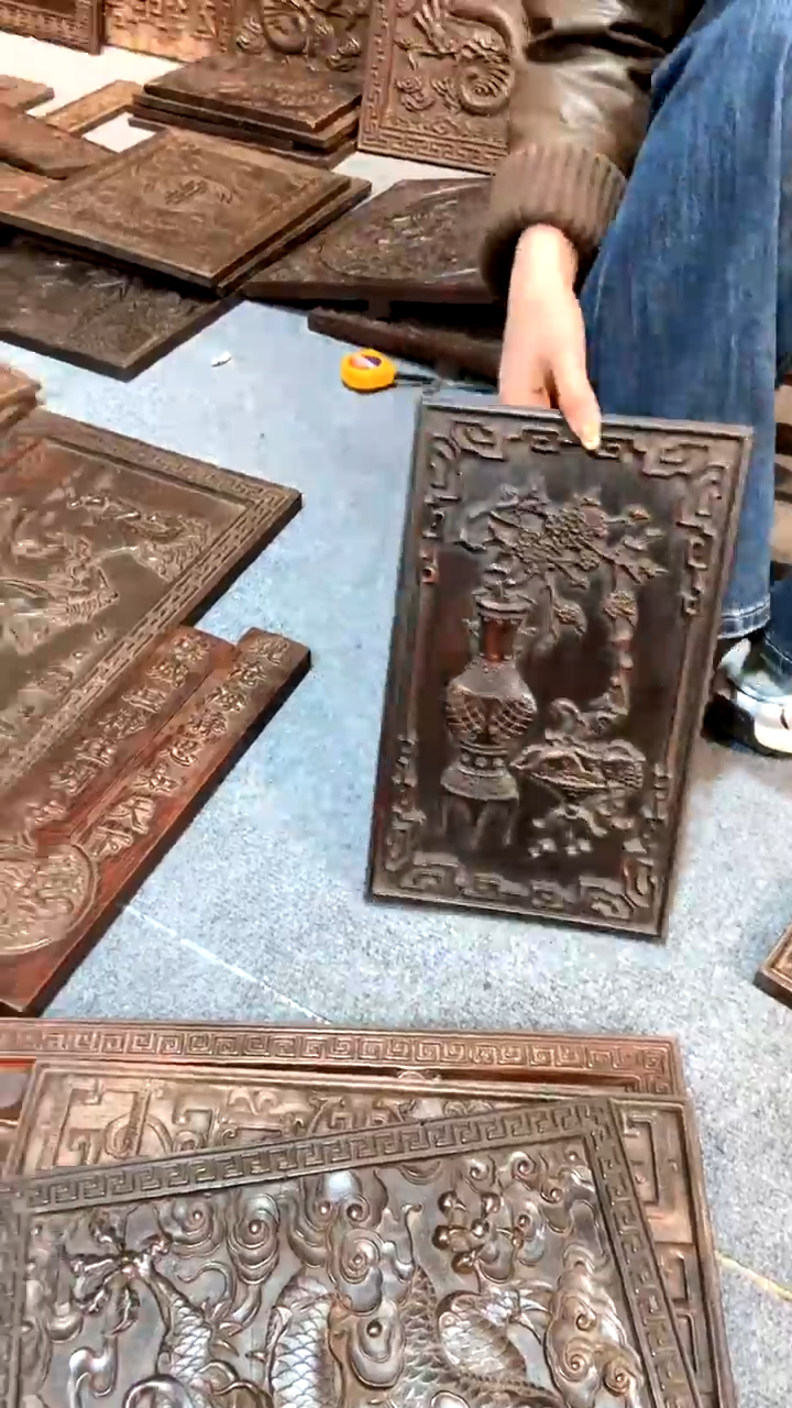 【闪购商品】木A紫檀雕刻板一物一拍以直播间为准