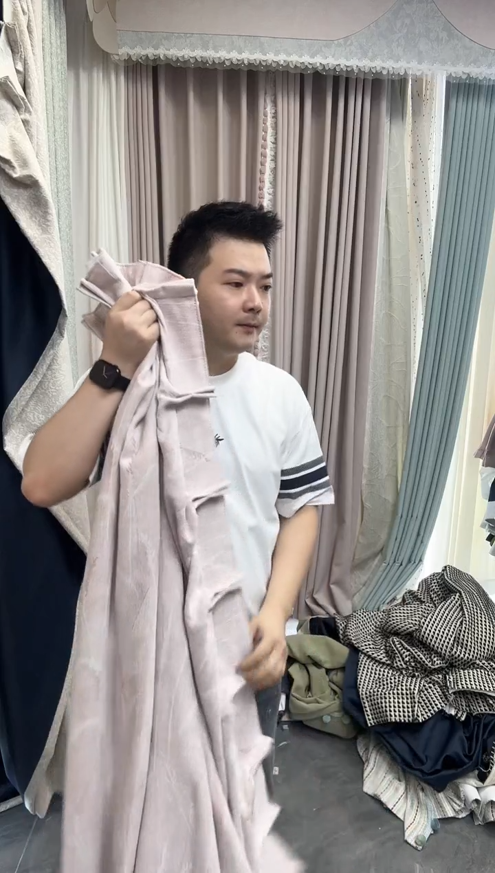 雪尼尔风吹麦浪粉6*2.7成品