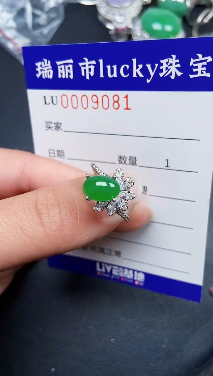 【闪购商品】翡翠颈饰银S925镶嵌9081