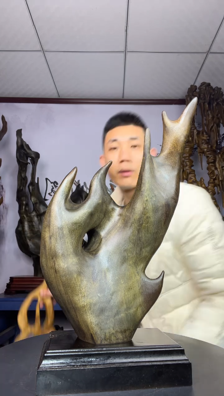 金丝楠木头款知*践金丝楠木工艺品摆件