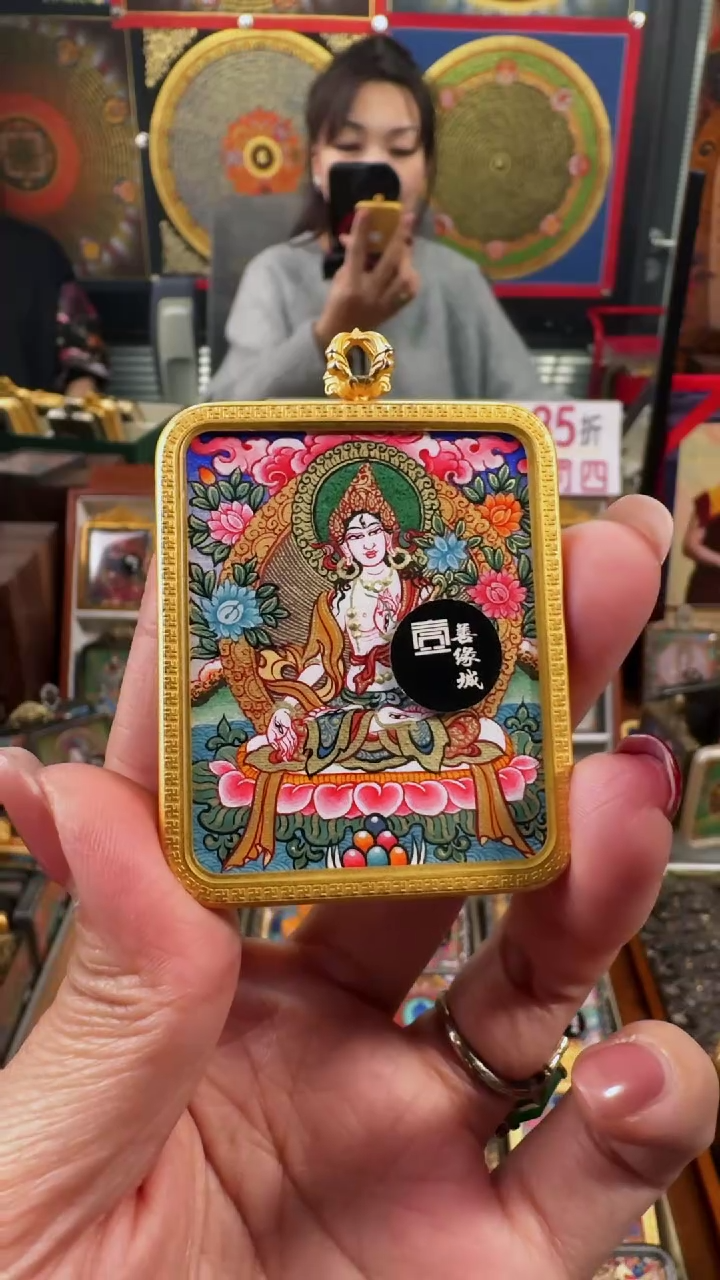 【闪购商品】吊坠壹善缘城手绘唐卡白度年终大促