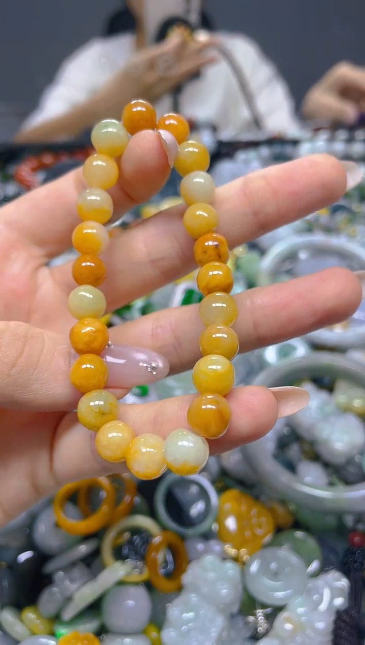 翡翠未镶嵌颈饰7MM/J/翡翠A货,1件也是批发价