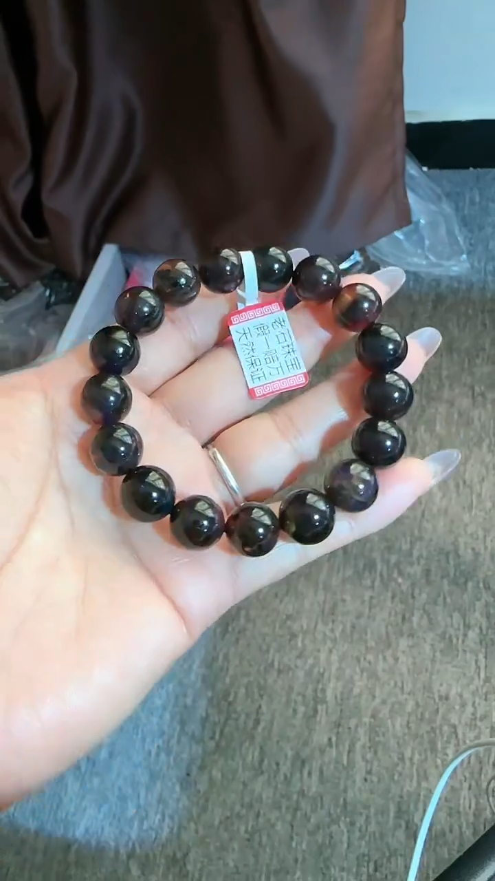 【闪购商品】琥珀手链未镶嵌规格12微瑕翁珀手串#15