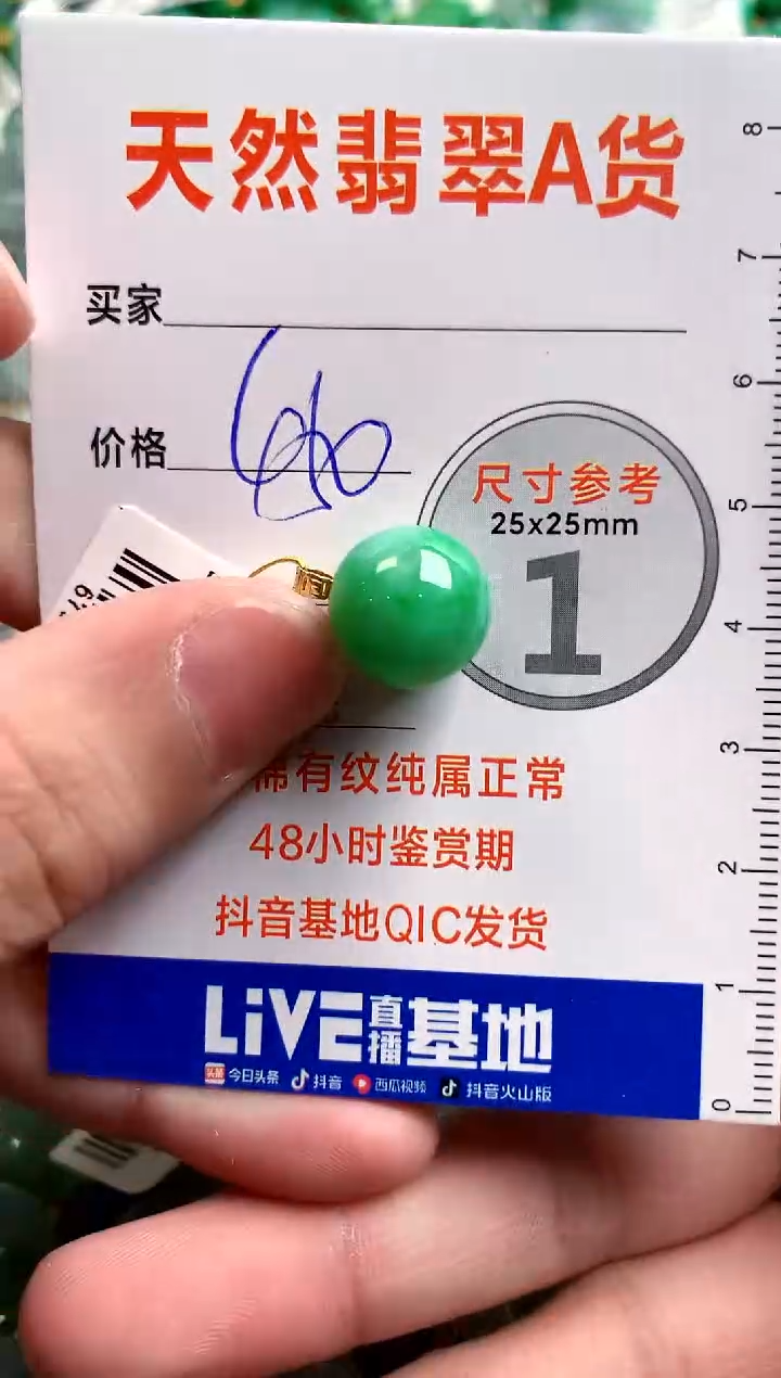 【闪购商品】翡翠颈饰18K金镶嵌0715542266