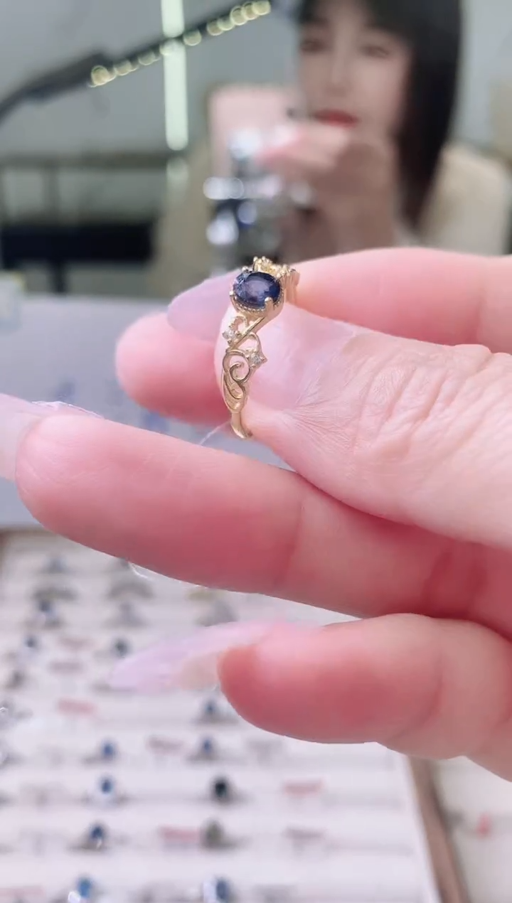 【闪购商品】蓝宝石戒指银S925镶嵌60-1  