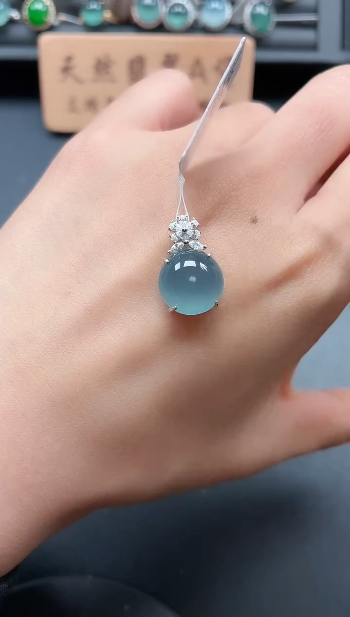 银S925镶嵌戒指翡翠111