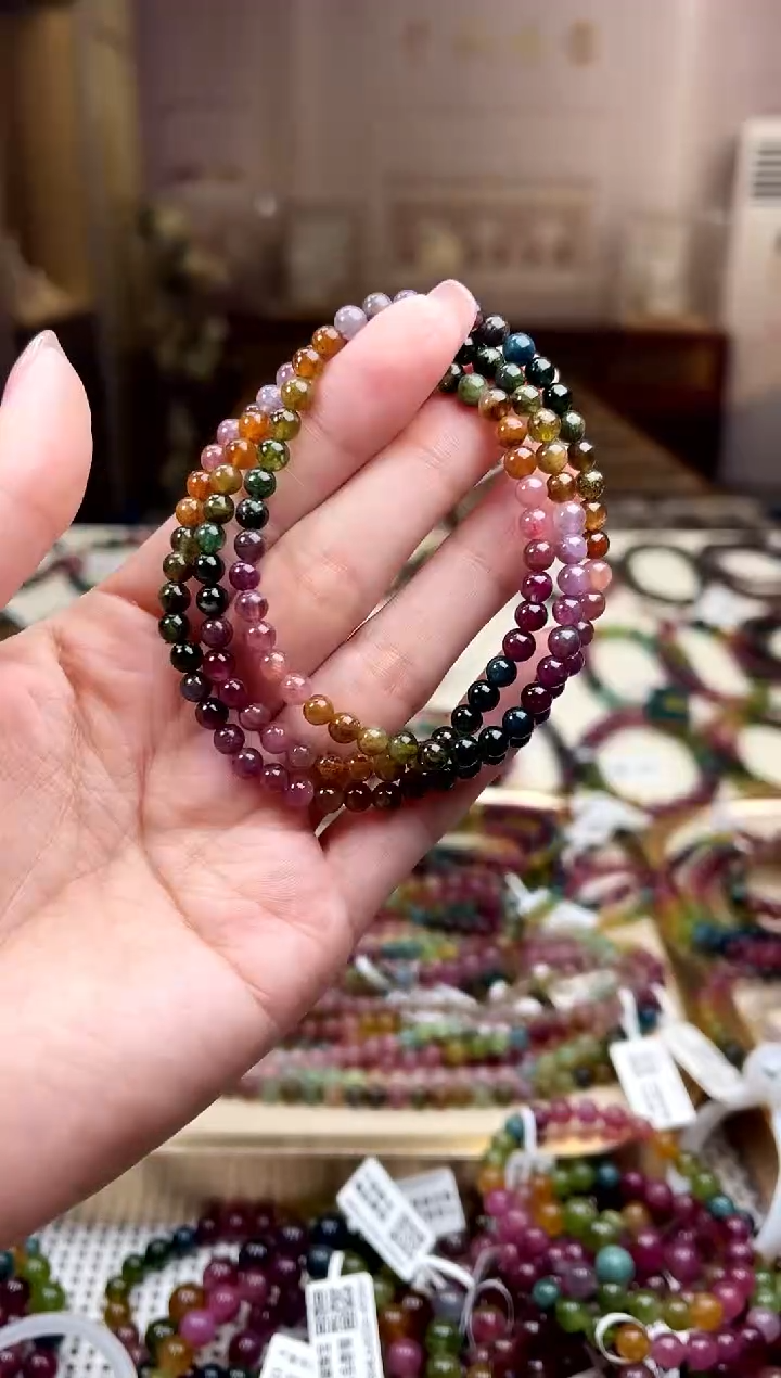 【闪购商品】碧玺/未镶嵌4mm+碧玺多圈多样性发货