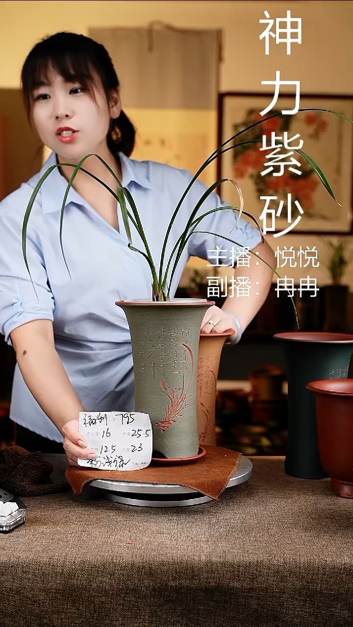 紫砂花盆花卉工艺795+z