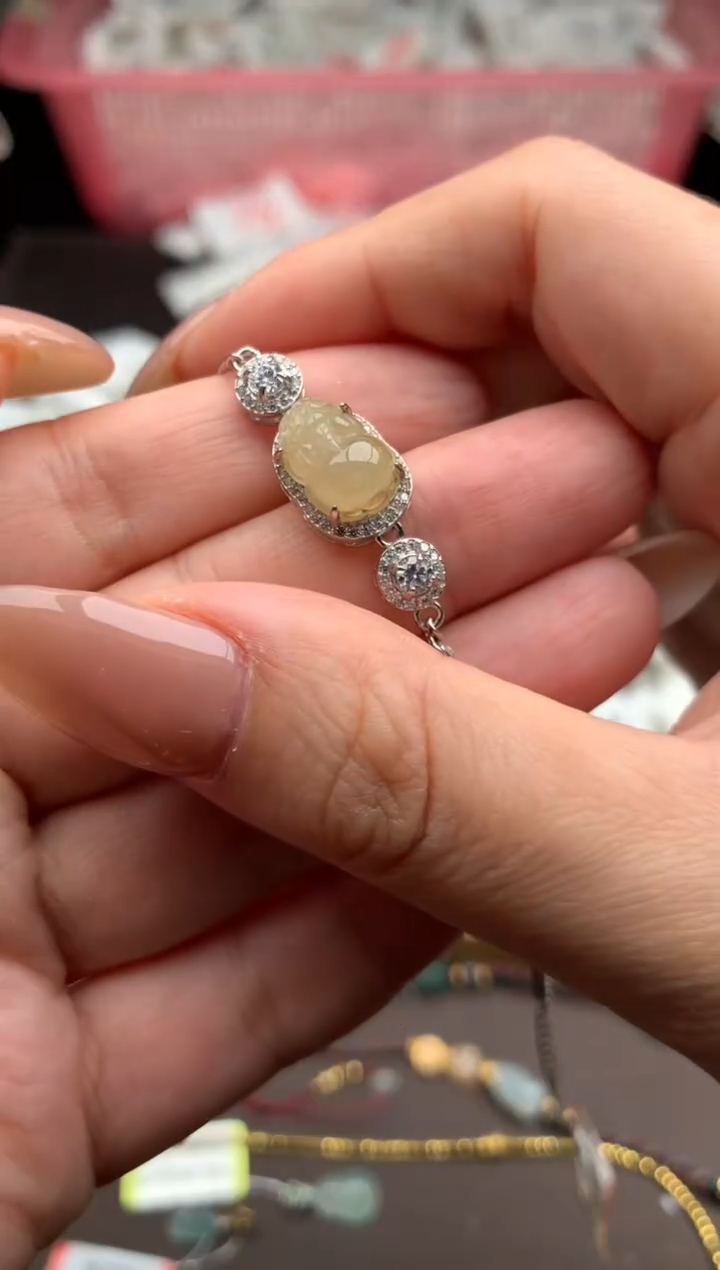 【闪购商品】翡翠手链银S925镶嵌一