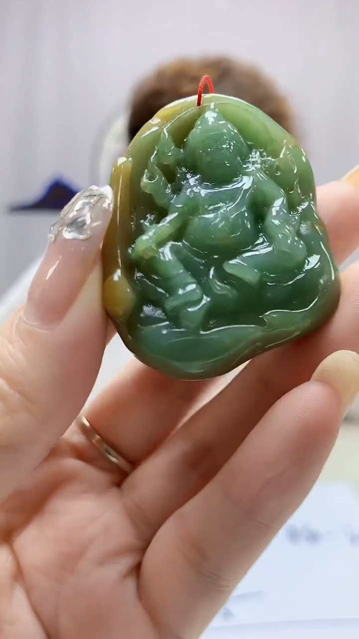 定制翡翠未镶嵌4868DD-毛货挂件53