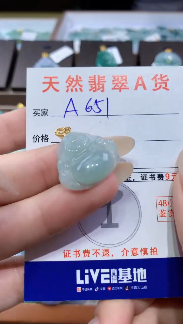 颈饰未镶嵌翡翠天然缅甸翡翠A货挂件 