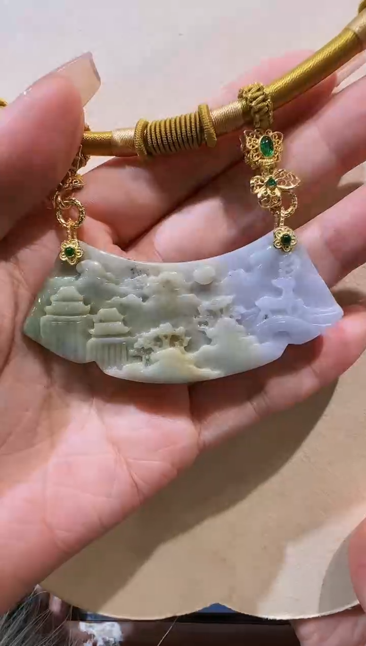 【闪购商品】翡翠颈饰未镶嵌国风