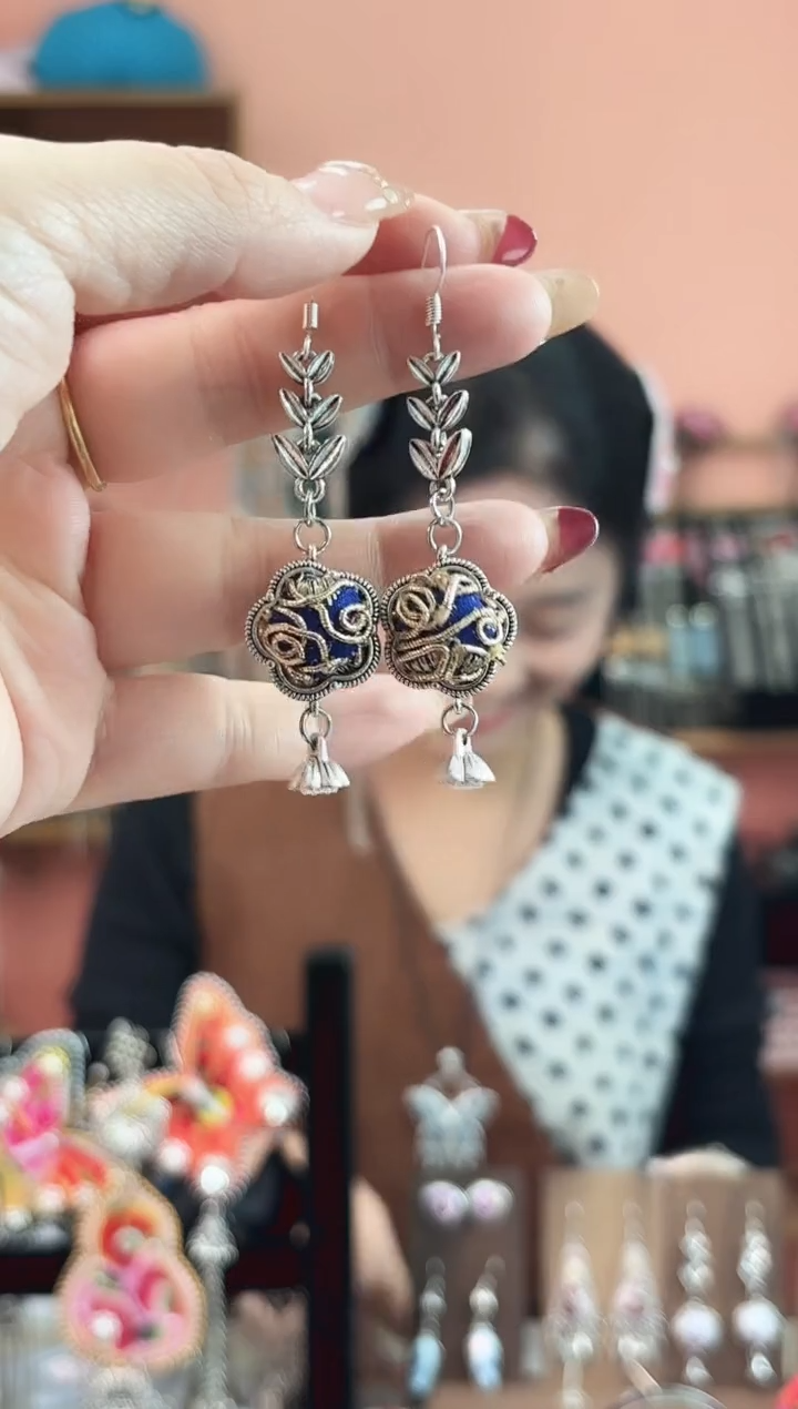 织绣艺枝独绣手工饰品40*