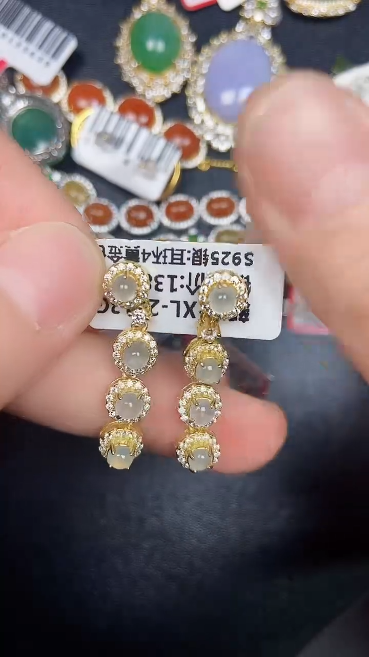 银S925镶嵌戒指翡翠3540