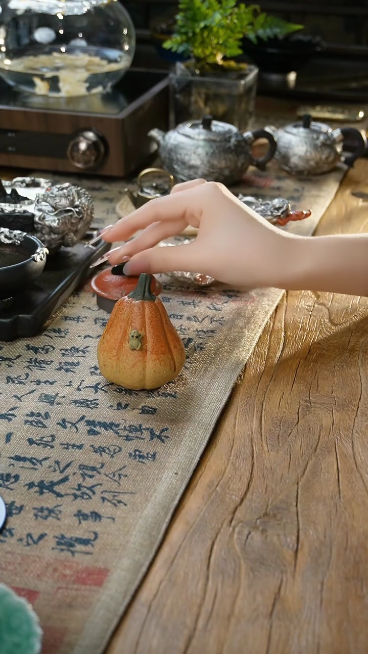 【闪购商品】福器艺术南瓜茶宠摆件