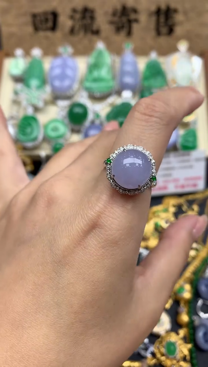 【闪购商品】翡翠戒指18K金镶嵌456-中国好珍宝