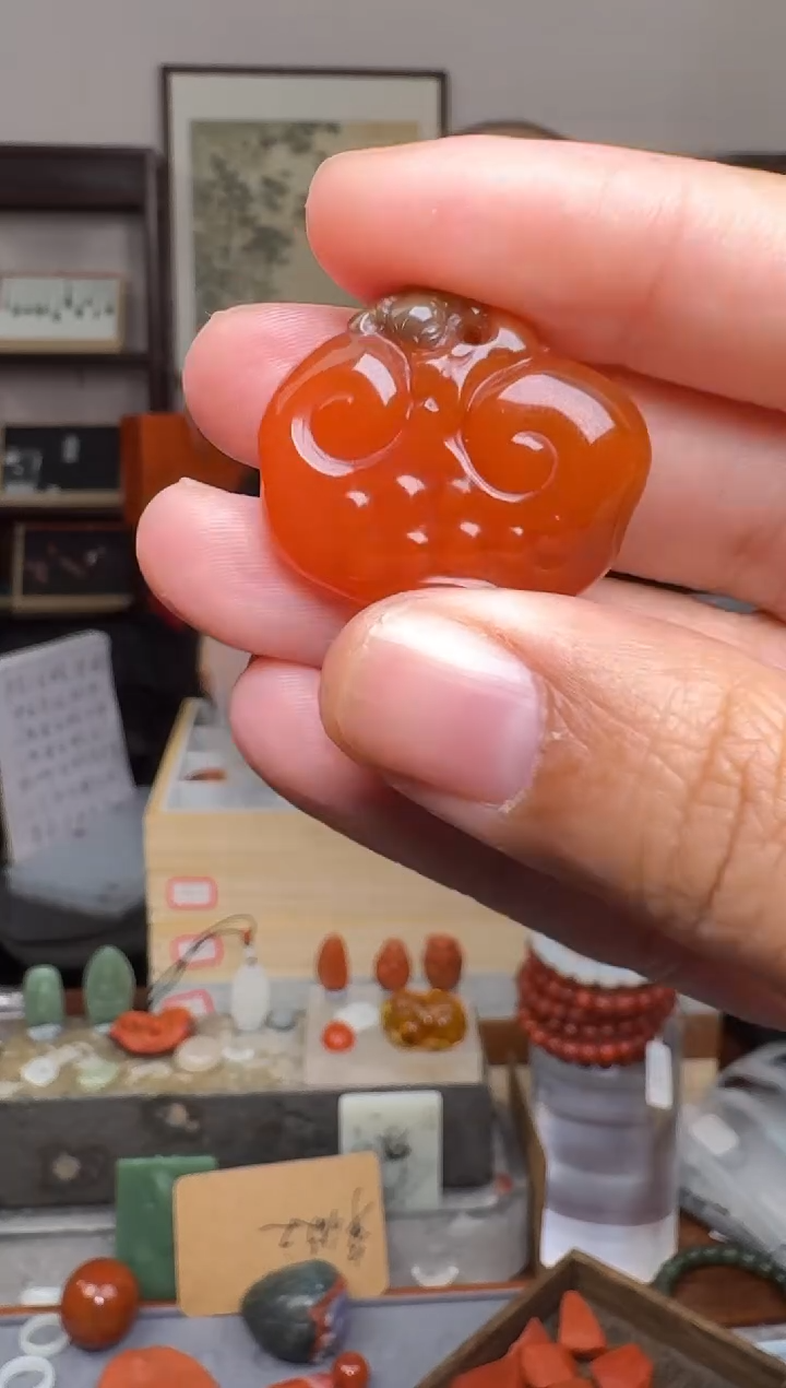 【闪购商品】南红玛瑙挂件未镶嵌5198