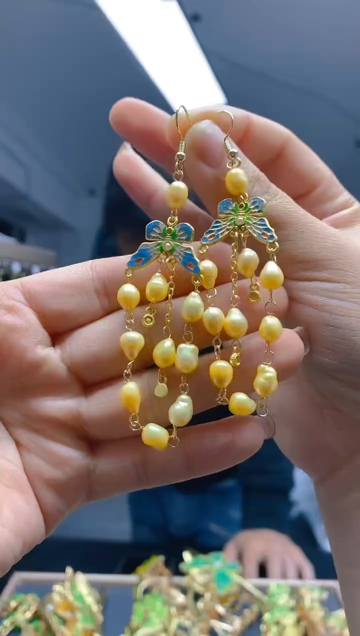 【闪购商品】淡水珍珠耳饰合金0360珍珠饰品