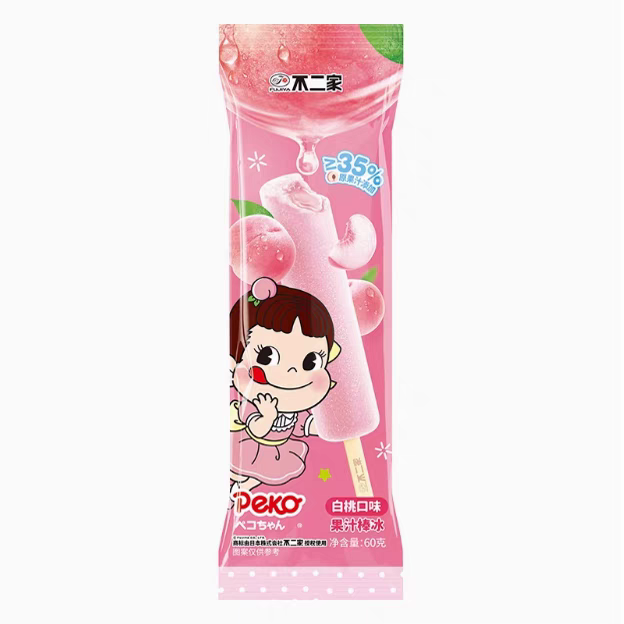 不二家白桃果味棒冰
