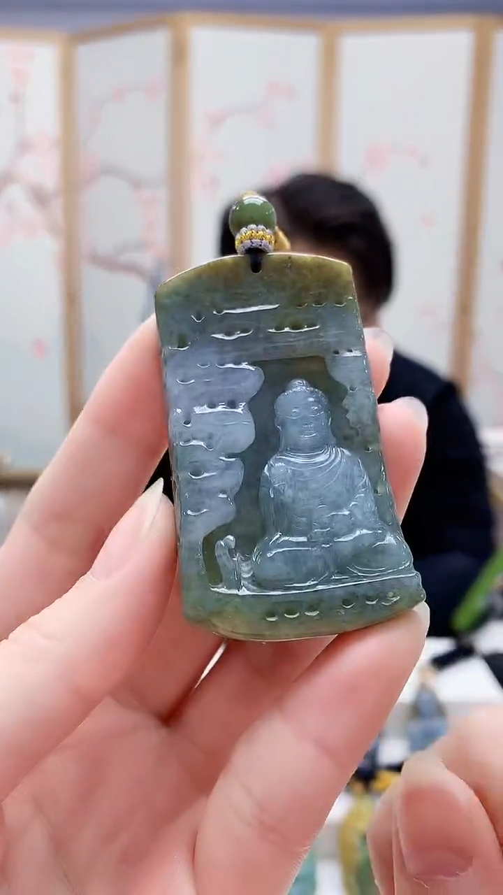 未镶嵌定制翡翠5060ry-毛货挂件44