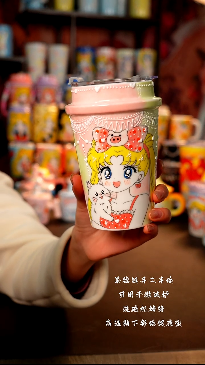 景德镇陶瓷手绘杯杯