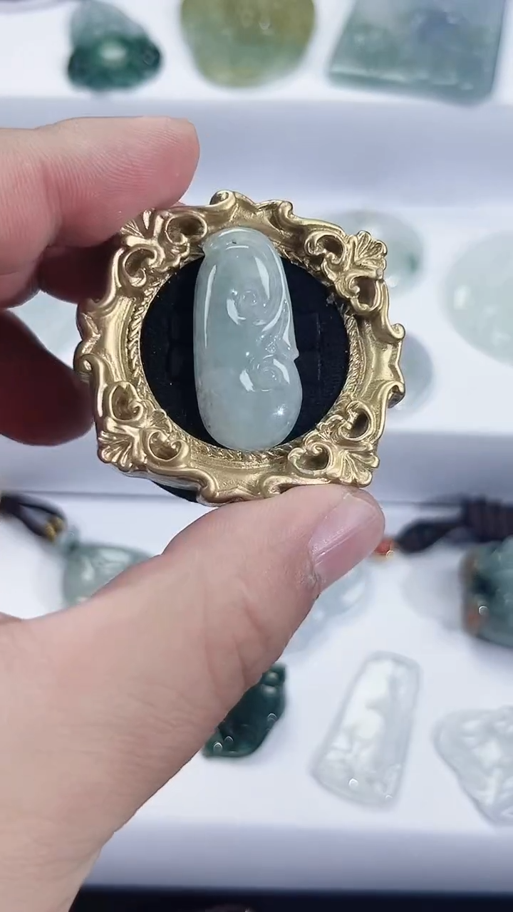 颈饰未镶嵌翡翠天然缅甸A货翡翠
