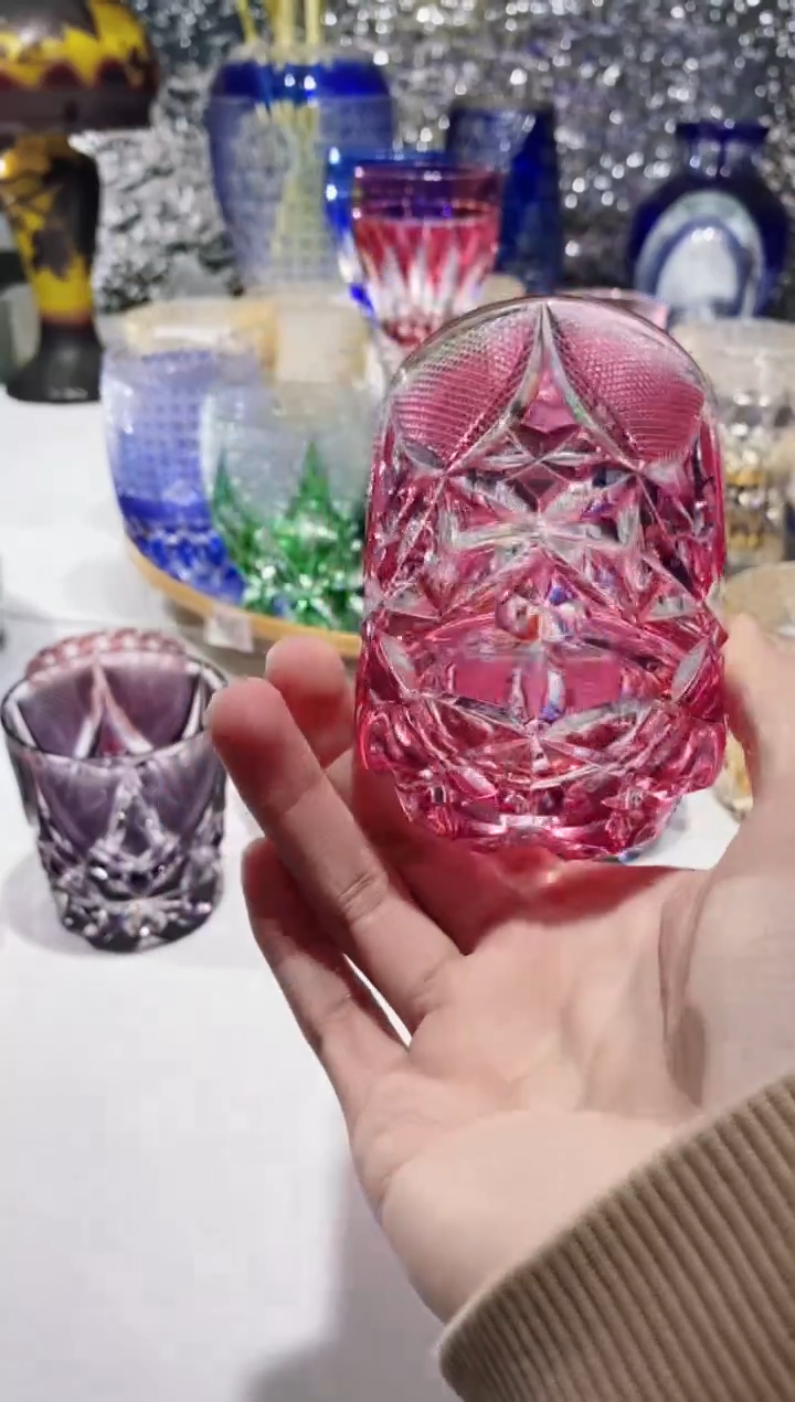 【闪购商品】水晶玻璃无手柄款金红萨摩水晶