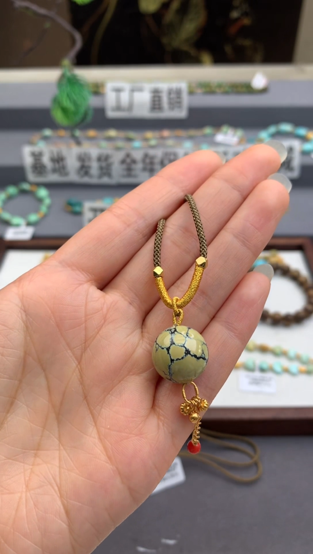 未镶嵌绿松石锁骨链茜.B120