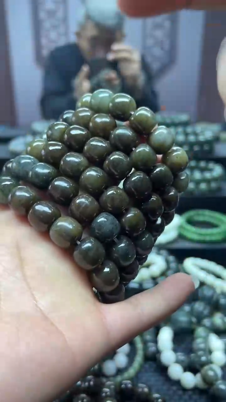 【闪购商品】和田玉手串未镶嵌点墨糖老邢卡14多样性拍一发一