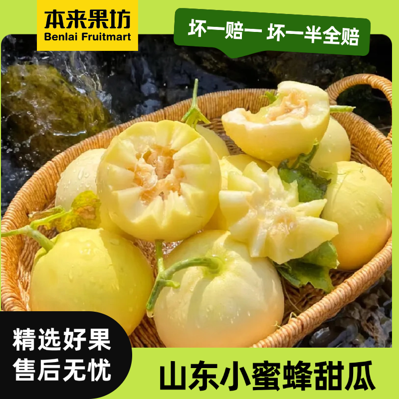 【本来果坊】山东小蜜蜂甜瓜 香甜酥脆 汁水丰沛 清甜 坏果包赔