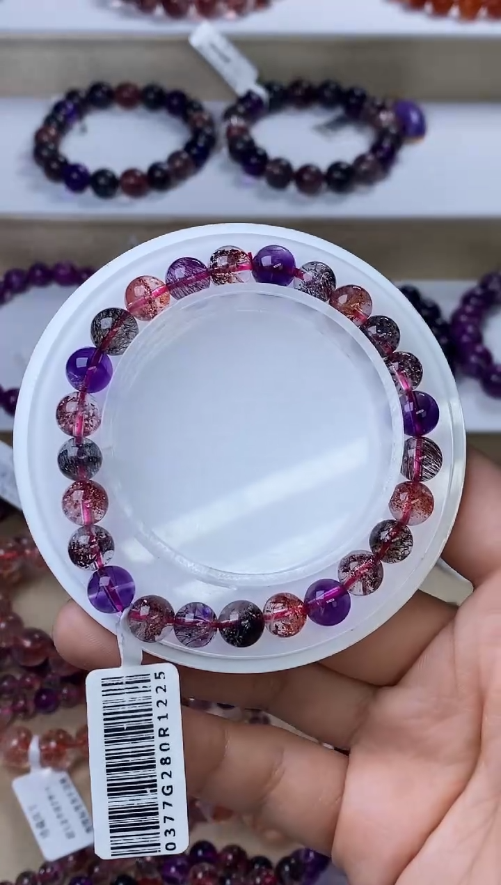 【闪购商品】水晶手链未镶嵌黑加仑超七单圈7m+